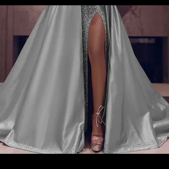 Light in the Box silver sparkle elegant ball gown. - Picture 2 of 5